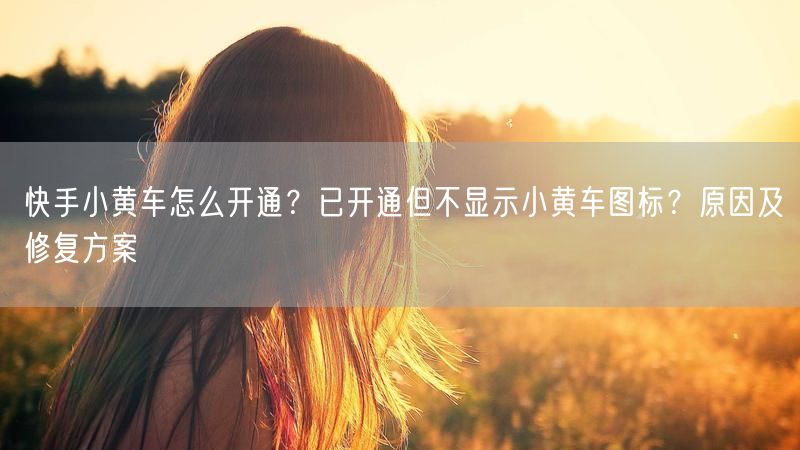 快手小黄车怎么开通？已开通但不显示小黄车图标？原因及修复方案